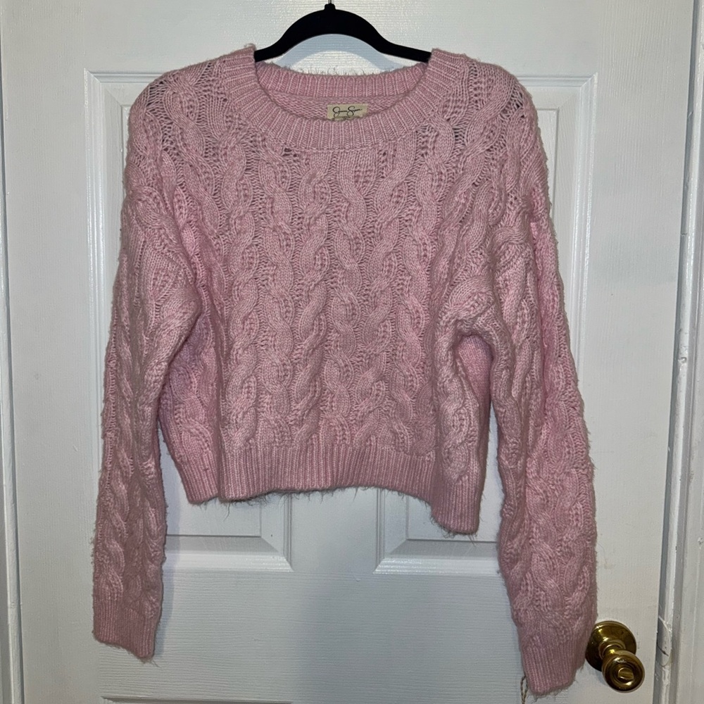 Jessica Simpson Light Pink Cable Knit Sweater